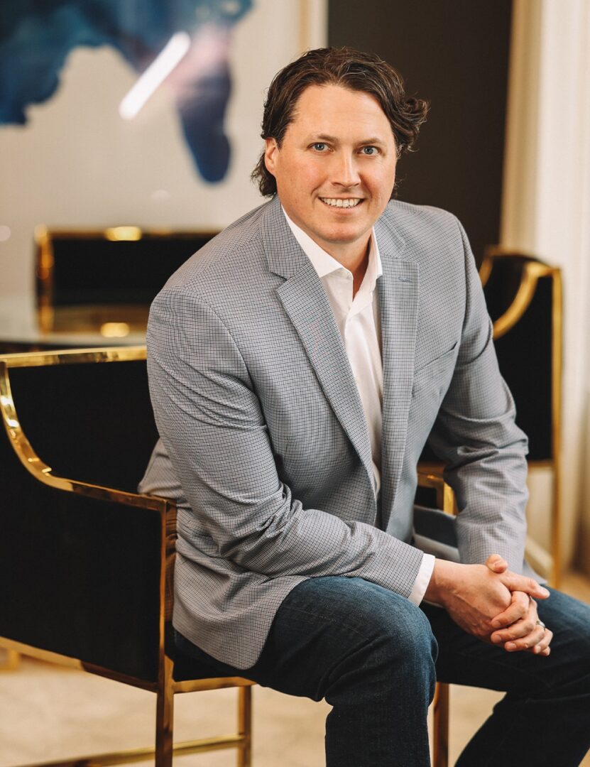 a person sitting in a chair